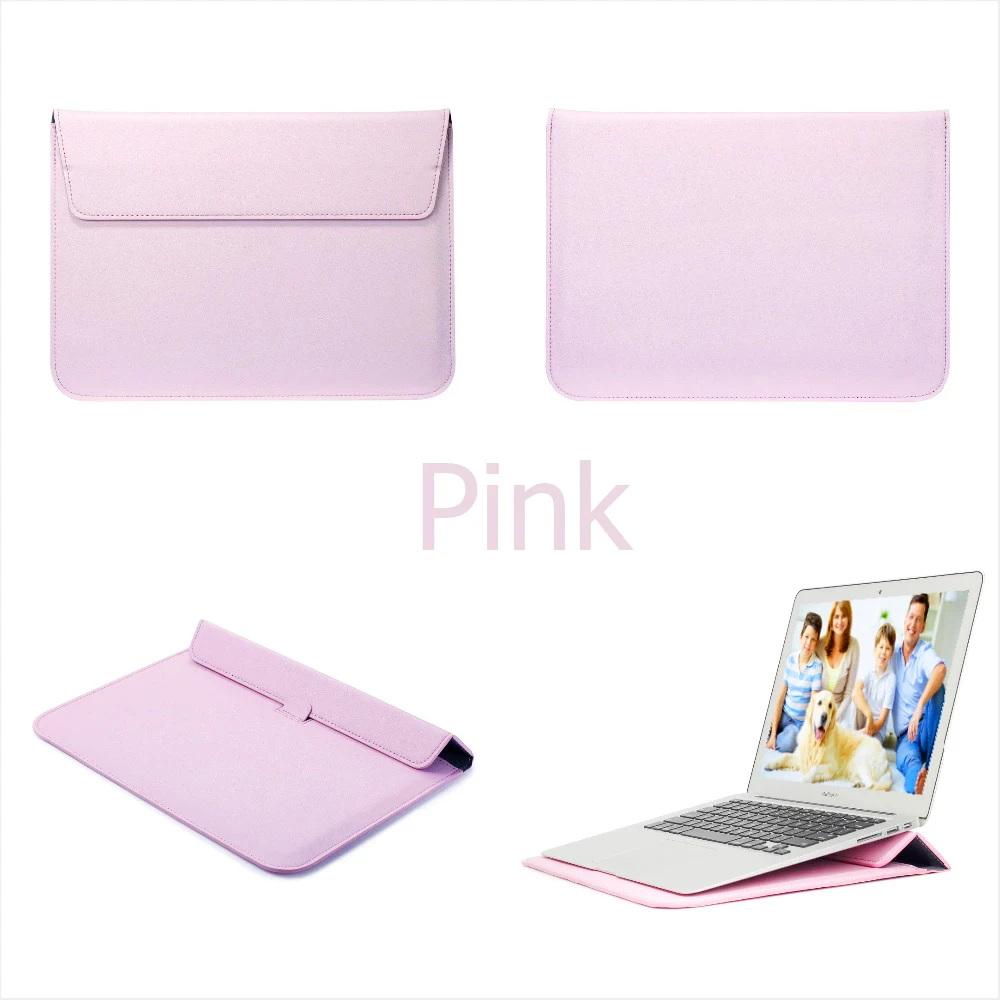 

NEW PU Leather Mail Sack Sleeve Bag Case Stand For Macbook Air Pro Retina 11 12 13 15 Notebook Laptop For Mac Book Pro 13.3 Inch