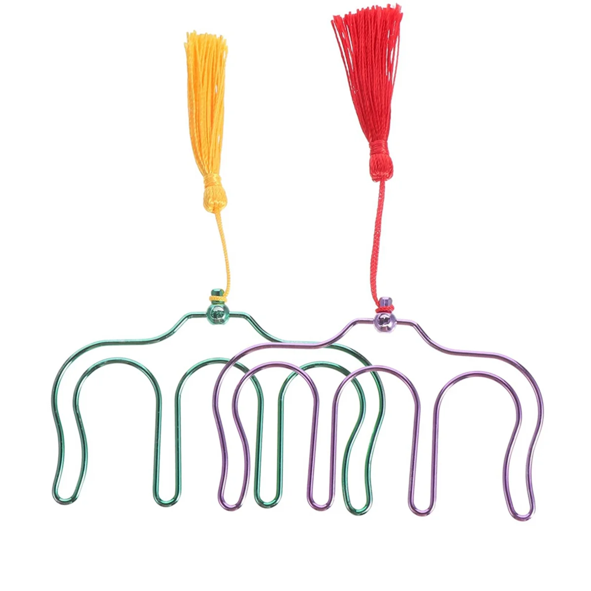 2 шт. металлические зажимы для книг с кисточками