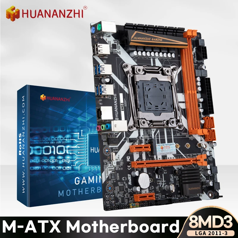 

Материнская плата HUANANZHI 8M D3 LGA2011-3 ATX с поддержкой Intel XEON E5 2696 2678 2676 2673 2666 V3 DDR3 RECC NON-ECC память NVME USB3.0