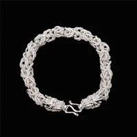 s999 silver fashion jewelry frosted faucet charm bracelet retro domineering mens luxury high end atmospheric jewelry wholesale
