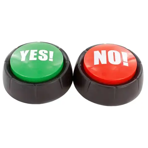 Кнопка голосового ответа «No Yes», зуммер для вечеринки, говорящие кнопки для игровых викторин, запись, будильник, демонстрация на рабочем сто...