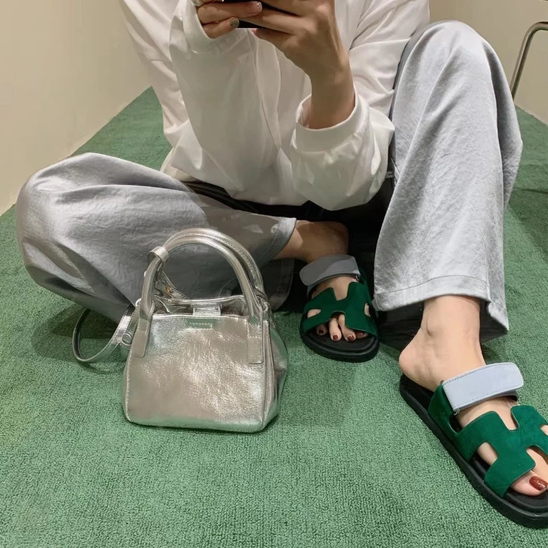 Xiuya Simple Vintage Handbag Silver Pu Leather Korean Style Mobile Phone Crossbody Bag Summer New Fashion Designer Shoulder Bag