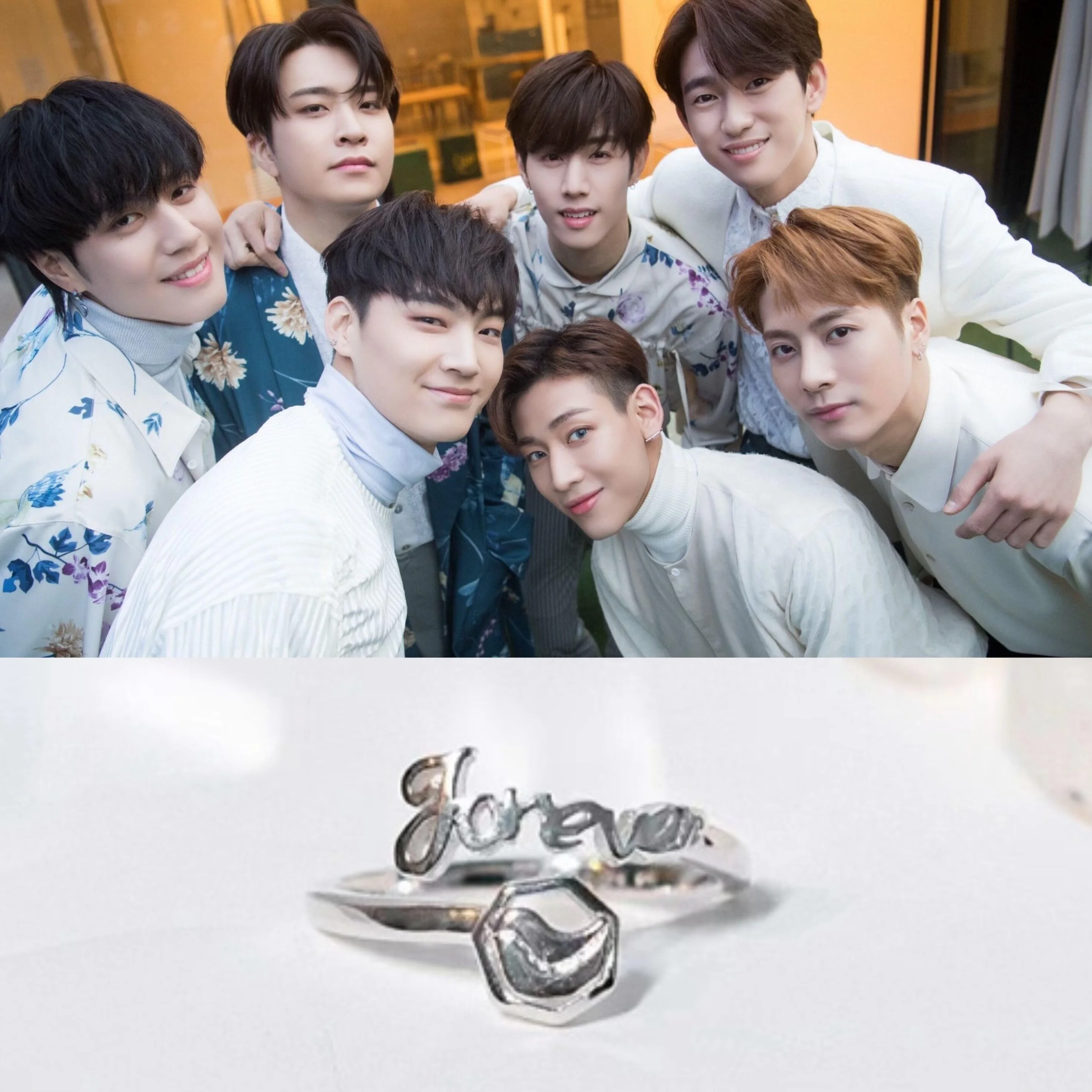 Kpop Idol GOT7 Регулируемое кольцо в одном стиле JinYoung Mark Jackson модное аксессуар Jay B YoungJae