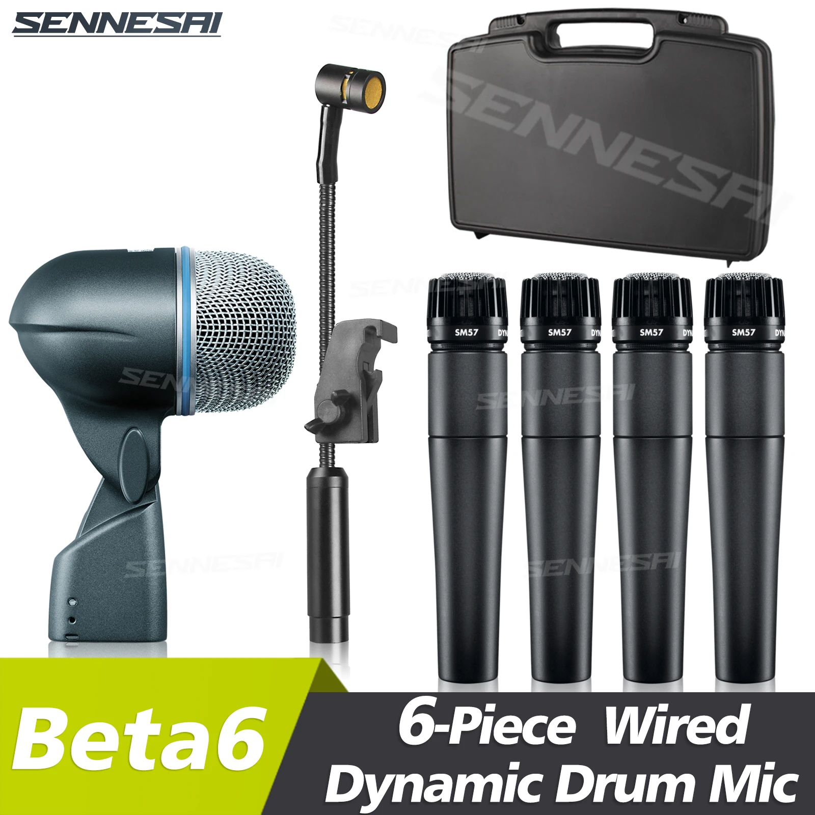 

7 шт., проводной динамический микрофон для барабана