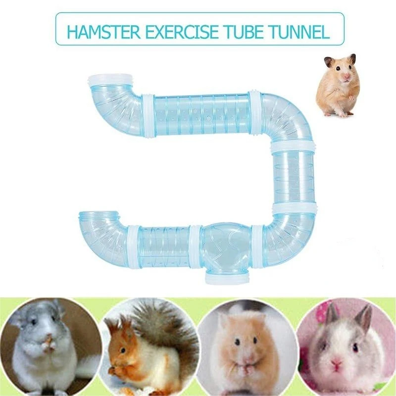 

DIY Hamster Tunnel Plastic Toy Durable Splicing Maze Tube Rodent Training Channel External Pipeline for Small Pet Accessories