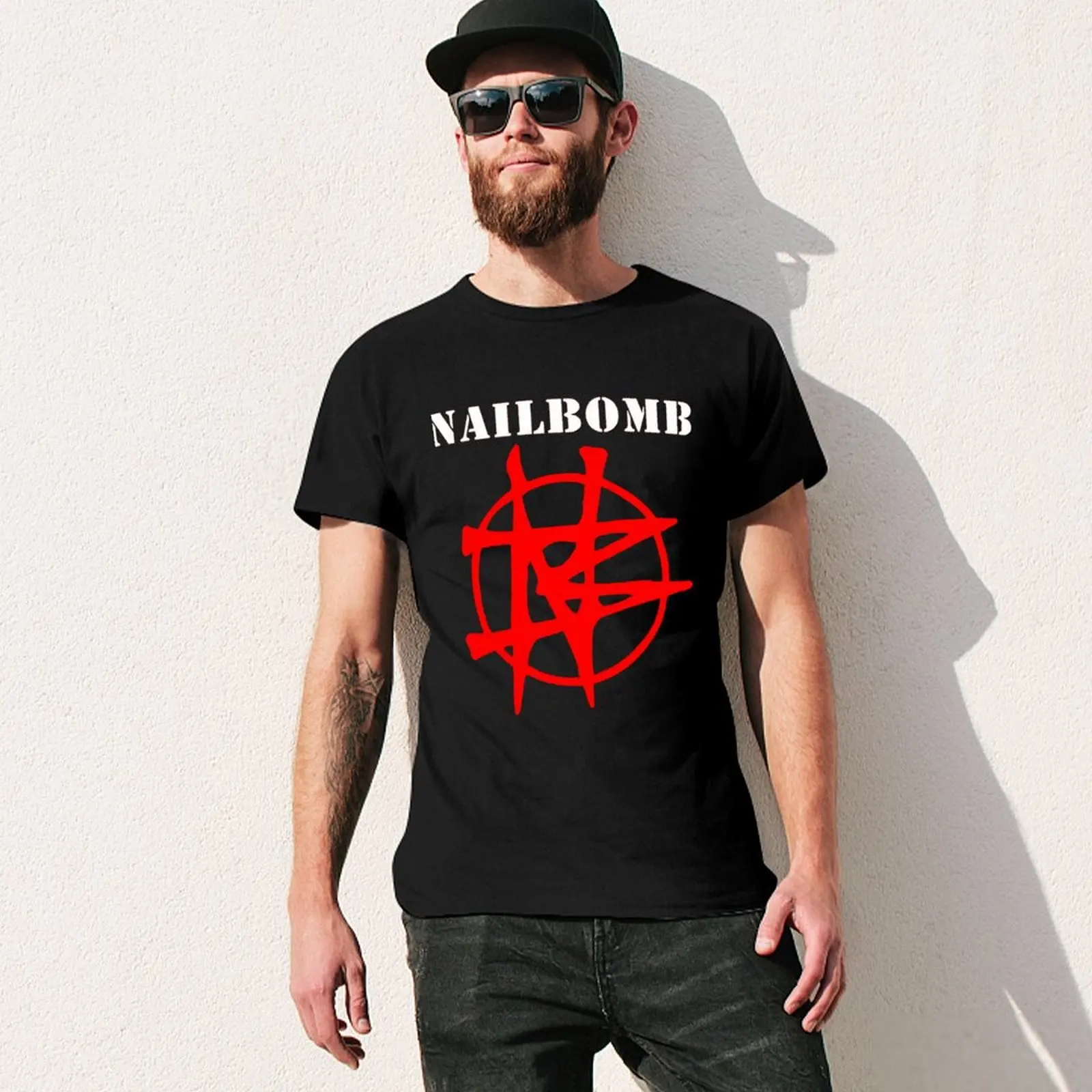 Фото Футболка с логотипом группы Nailbomb, мягкая и прочная, из хлопка. №3