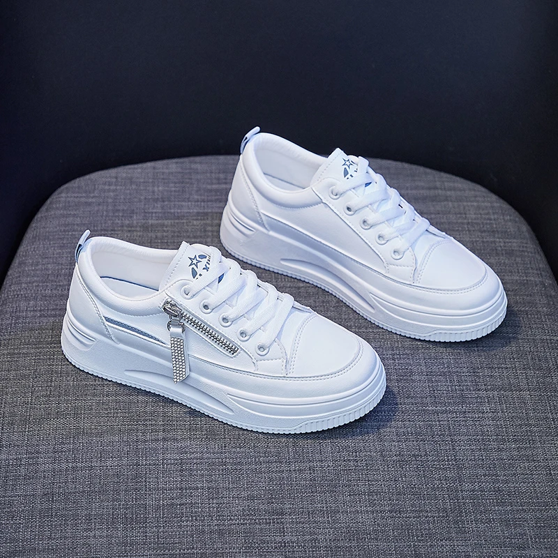 

Women's Vulcanized Shoes Spring and Autumn FashionRound Toe Flat Heel ThickBottomNon-slip Comfortable Casual Shoes Fashion Shoes