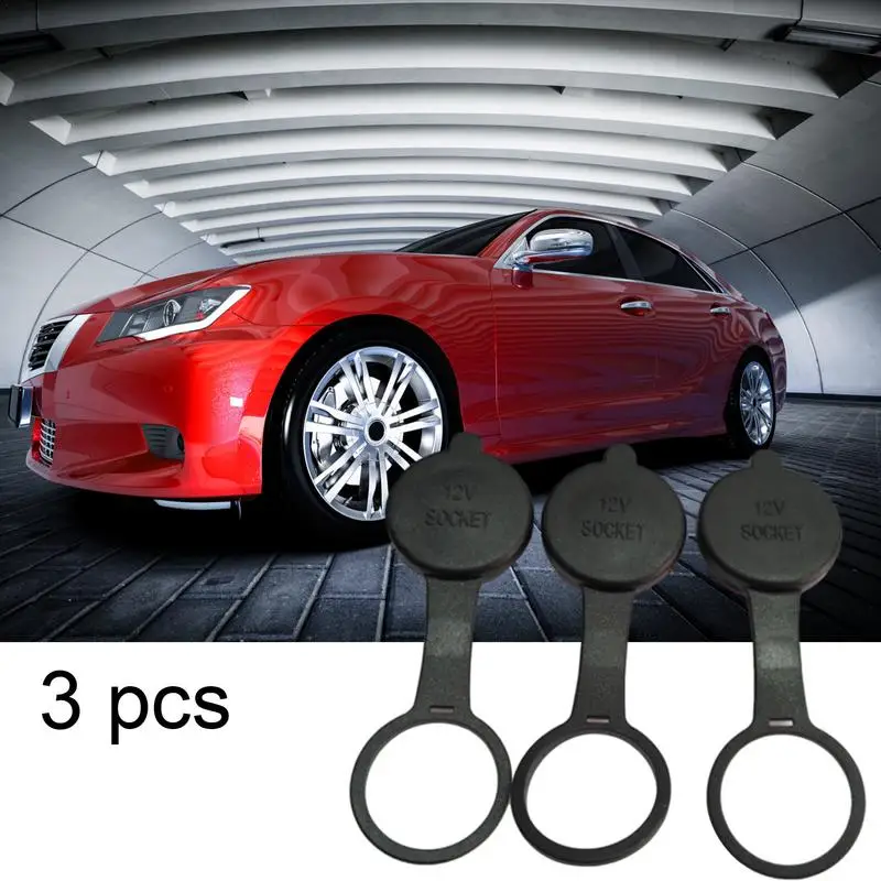 

3PCS Car Lighter Socket Cover Caps Aviation Connector Socket Plug Dust Lip Caps Waterproof Protection Sleeve Rubber Protection