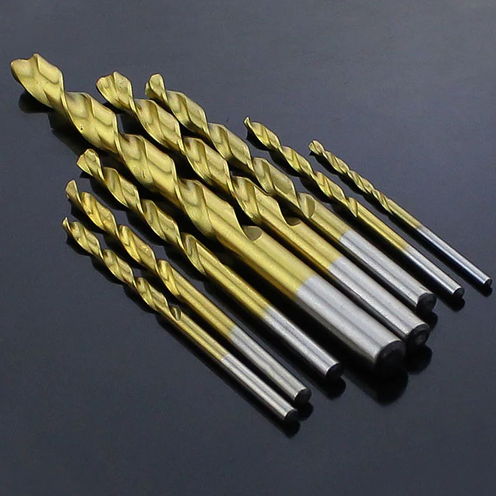 

DIY Titanium Coated HSS High Speed Steel Drill Bit Set Tool 1/1.5/2/2.5/3mm