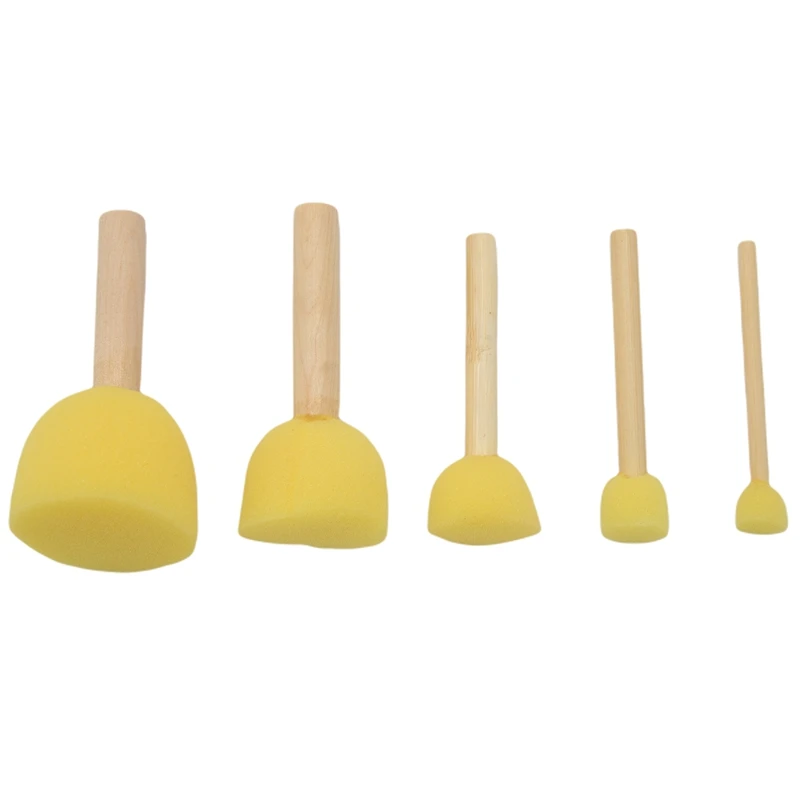 

40 pcs Assorted Round Paint Sponge Brush Set Painting Tools Sponge Stippler Set for Kids Painting Crafts and DIY(5 Sizes)