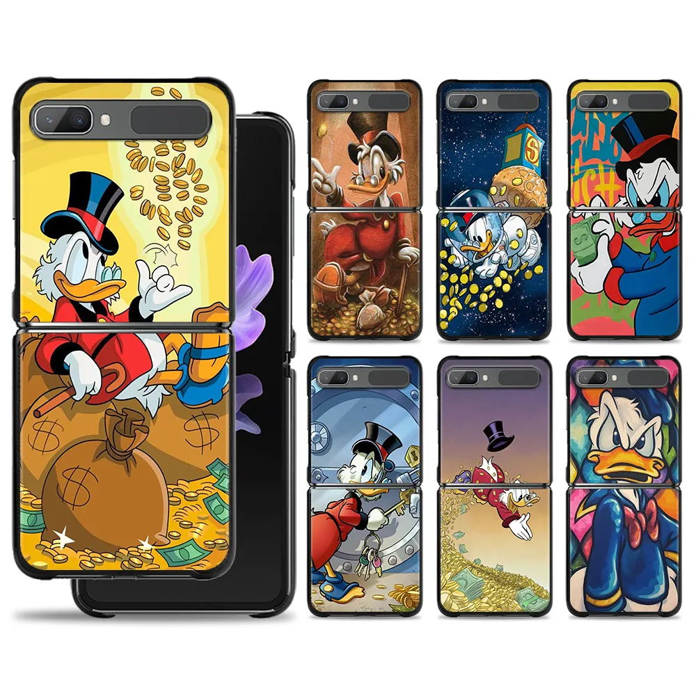

Phone Case For Samsung Galaxy Z Flip Z Flip3 5G Z Flip4 Hard PC Matte Shell Donald Duck Is Blinded By Money