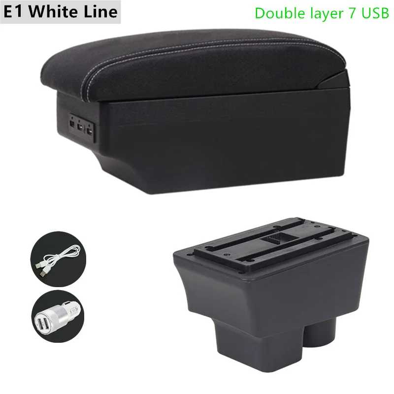 

Автомобильный подлокотник для Skoda Fabia 2 2008 2009 2010 2011 2012 2013 2014, подлокотник, центральная консоль, ящик для хранения USB