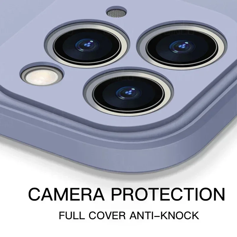 Фото Защитный мягкий чехол для iPhone 16, 15, 14, 13, 11, 12 Pro Max Mini X XS XR 7 8 Plus SE 2020, официальный чехол из жидкого силикона №4