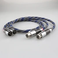 pair high purity silver plated conductor balanced xlr audio interconnect cables xlr cable for amplifer cd player audiophile