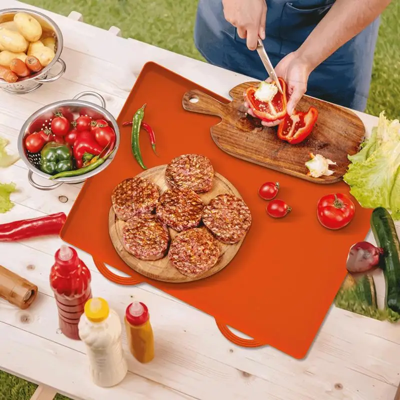 

Silicone Oven Mats BBQ Liners BBQ Grill Mats Barbecue Baking Non-stick Pad Reusable Easy To Use Multifunctional Mat Accessories