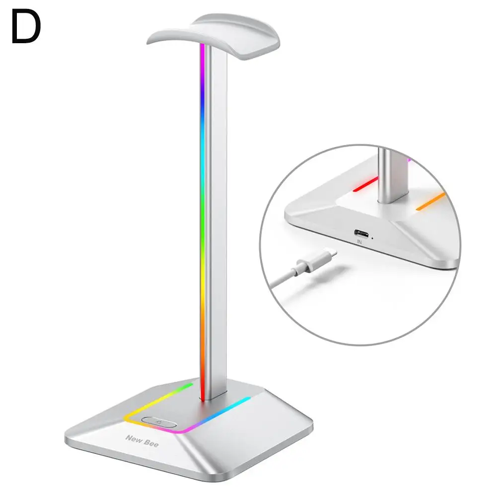 Держатель для наушников RGB USB 2 0 Type-C2.0 стойка с креплением на голову нескользящая
