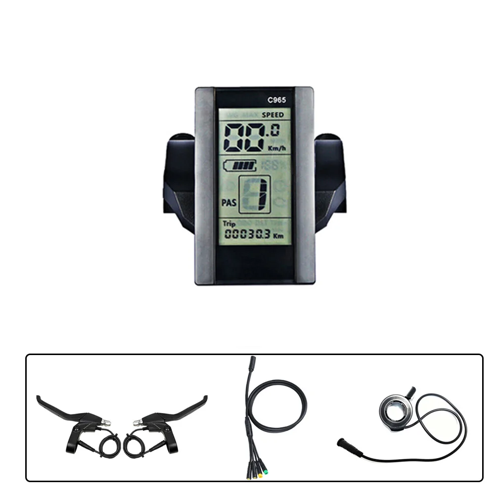 

Electric E-Bike 24V-48V C965 Display Kit 1T4 Cable Brake Lever For Bafang 8fun BBSHD BBS01 BBS02 Central Motor Control System