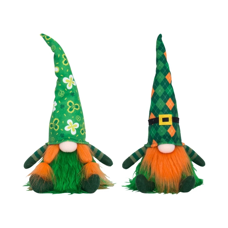 

St.Patrick's Day Decorations Gnomes For Home Table Ornament Gifts Green Irish Gnome Plush Elf Scandinavian Swedish Tomte