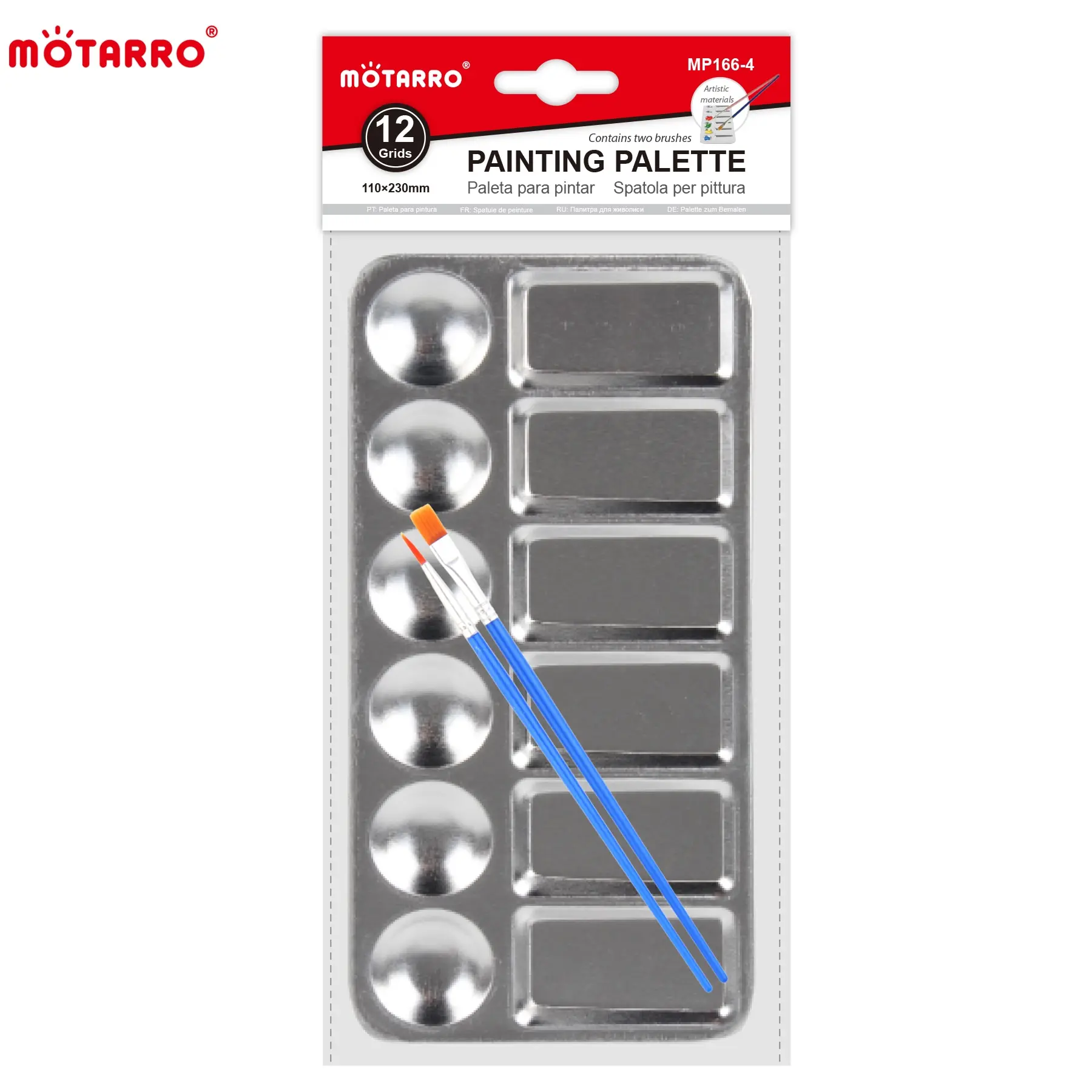 MOTARRO Прямоугольная Металлическая Палитра 1 Шт. Профессиональная Акриловая