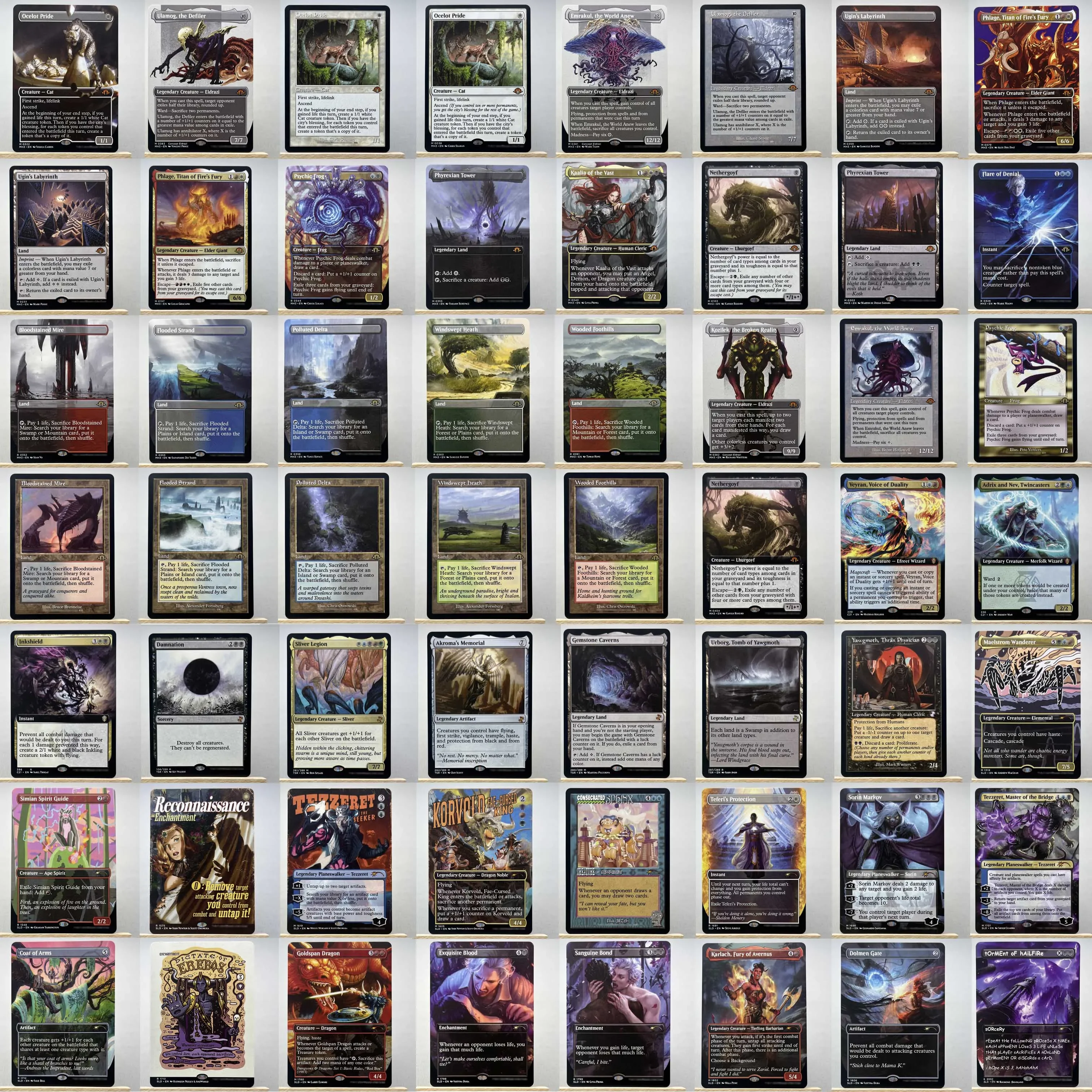MH2 MH3 HOLO10-I02 Карты Tcg Немецкие магические отечественные земли Витравные окрашенные