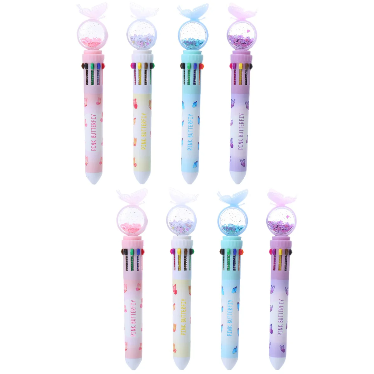 

8 Pcs Convenient Multicolor Pens Delicate Color Pens Household Children Pens