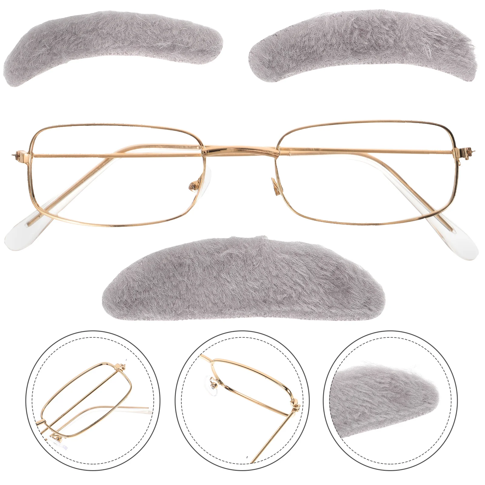 Клейкие костюмы с усами для мужчин реквизит макияжа Санта-Клауса искусственная