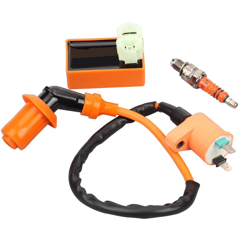 

Комплект свечей зажигания катушки зажигания для мотоциклов и катушки CDI для китайских 4-тактных скутеров GY6 50cc 110cc 125cc 150cc