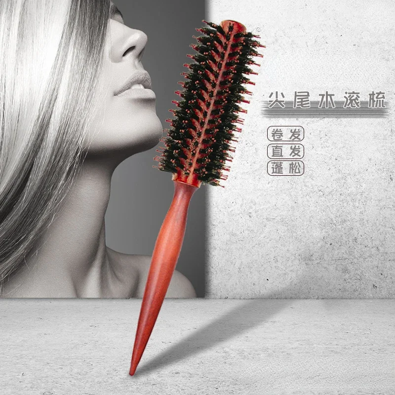 Деревянная расческа для завивки волос устойчивая к высоким температурам щетина