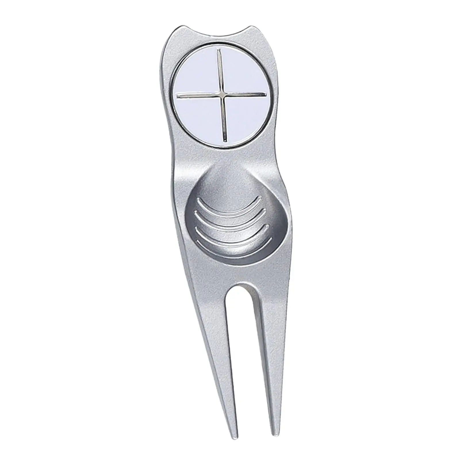   GolfTool and Ball Marker in Blue and White, Zinc Alloy Lightweight Putting Tool 