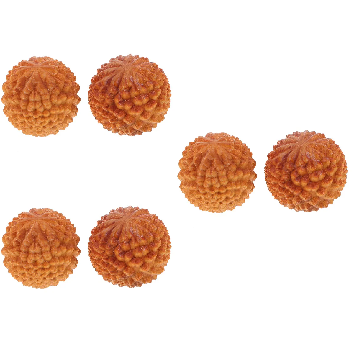 

6 Pcs Durian-shaped Hand Balls Wood Hand Balls Rolling Hand Massager