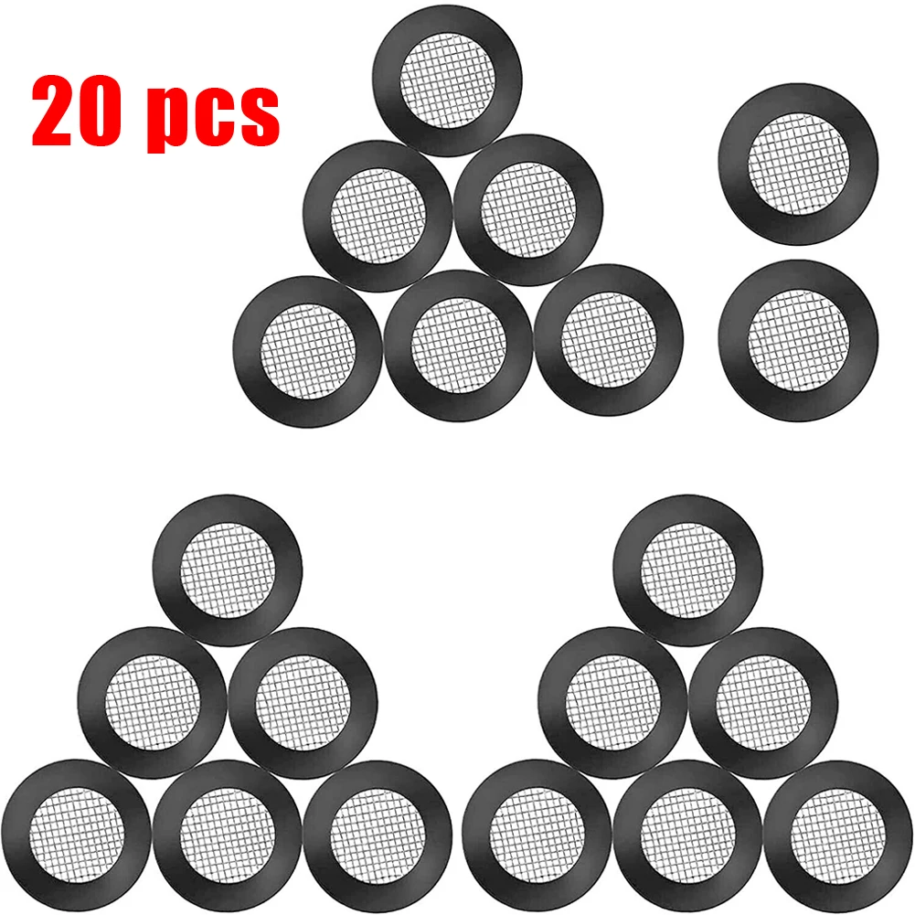 

Practical Useful Durable New Rubber Washer Hose Gasket 20pcs 40 Mesh Filter Net For 1/ 2in Tap Head Shower Head