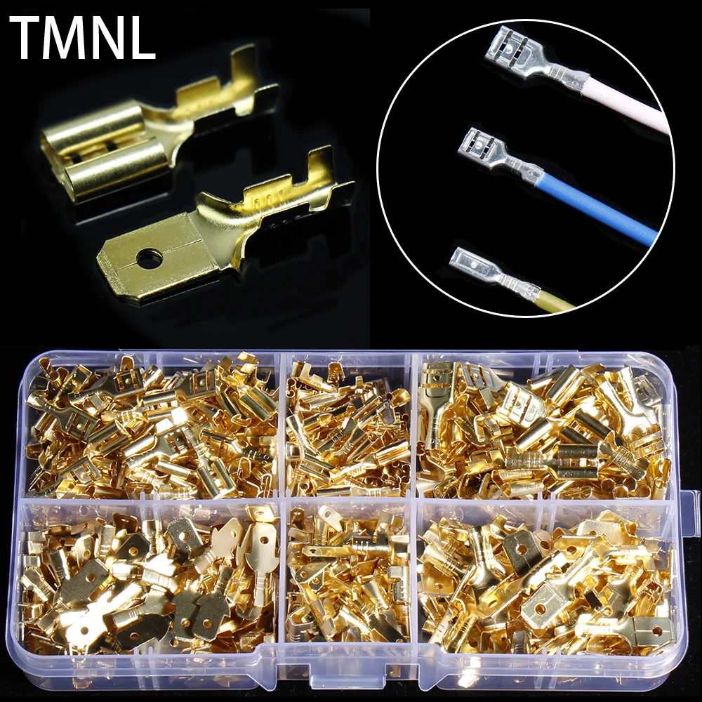 

2.8/4.8/6.3mm winding General box connection cross Crimping Terminals Electrical cold pressed crimp universal spring plug wire