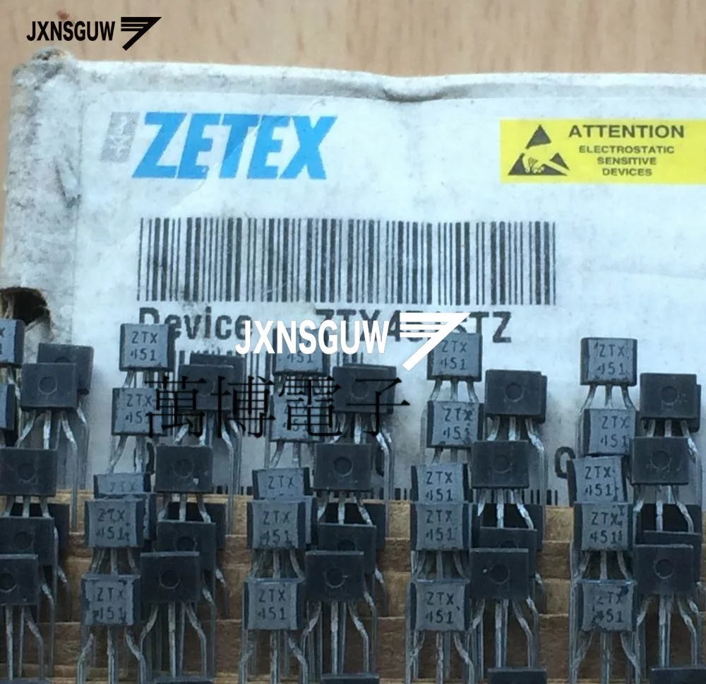 

10 шт. оригинальный ZETEX ZTX451 Transisitor 451 аудио усилитель мощности ZTX451 аудио Триод 1 Вт 80 в Серебряная лента