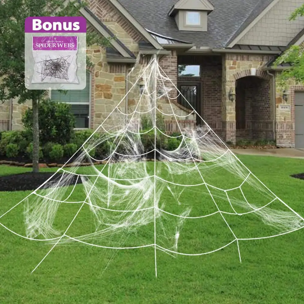

Halloween Spider Web Giant Stretchy Cobweb For Home Bar Haunted House Scary Prop Horror Yard Outdoor Halloween Party Decoration