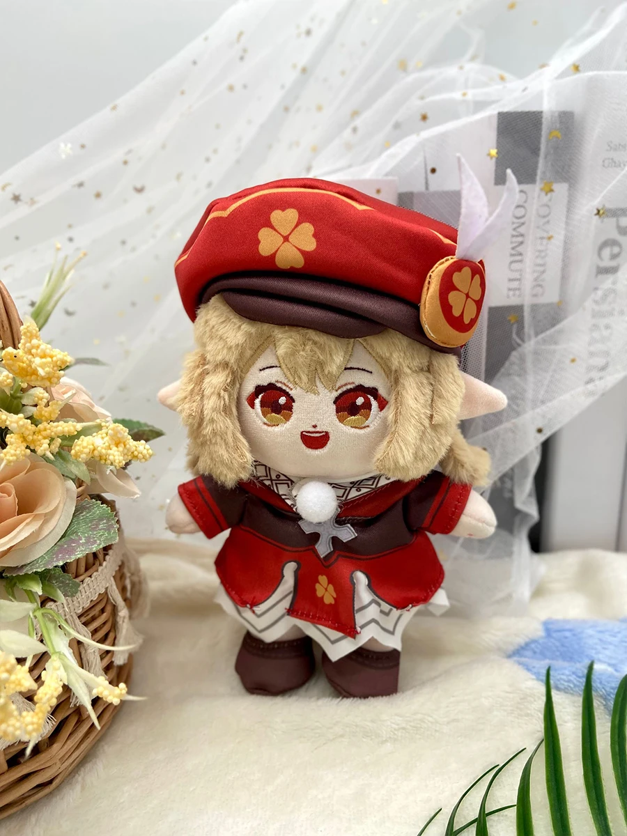 

NEW 20cm Game Genshin Impact Plush Doll Albedo Razor Klee Plushie Cotton Doll Kawaii Change Clothes Soft Stuffed Toys Gift