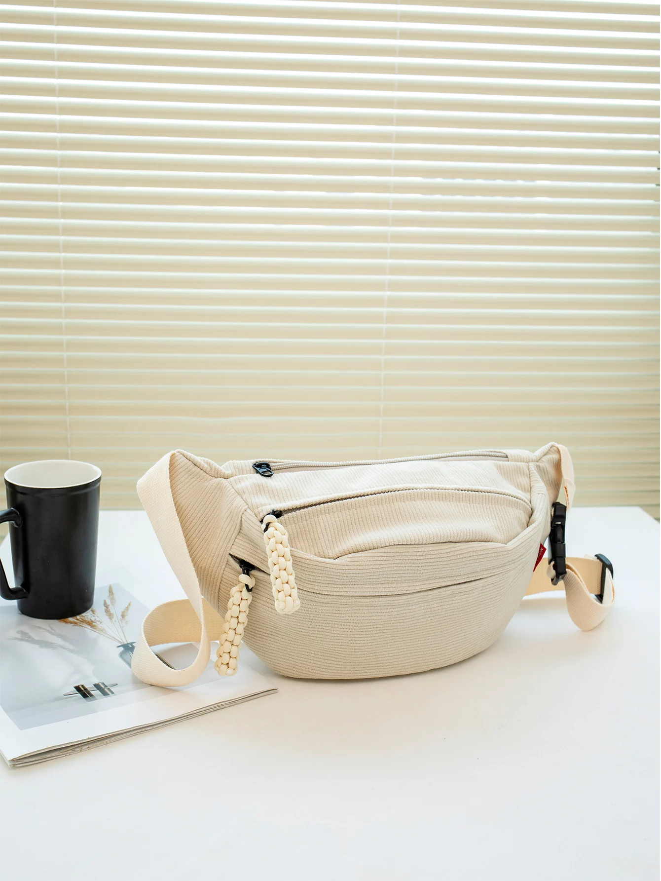 JIOMAY 2024 Женская Модная Текстурированная Сумка Через Плечо Бархатная На