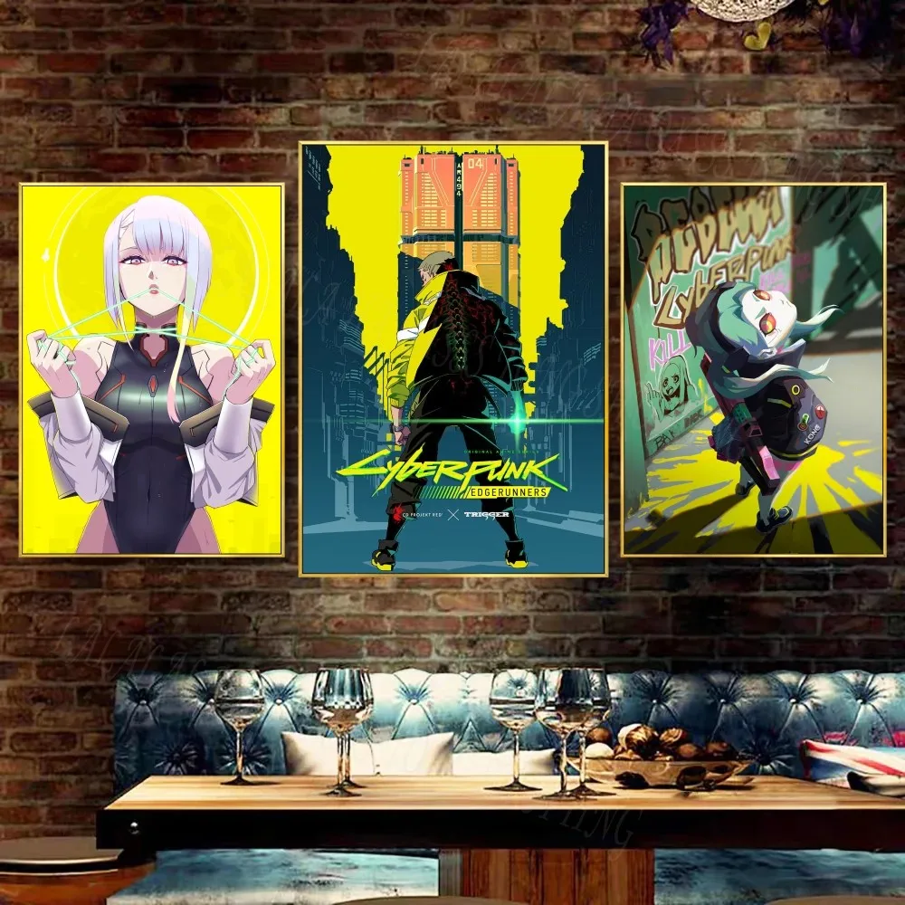 C-Cyberpunk-Edgerunners аниме постер настенное искусство домашний декор комнаты цифровая