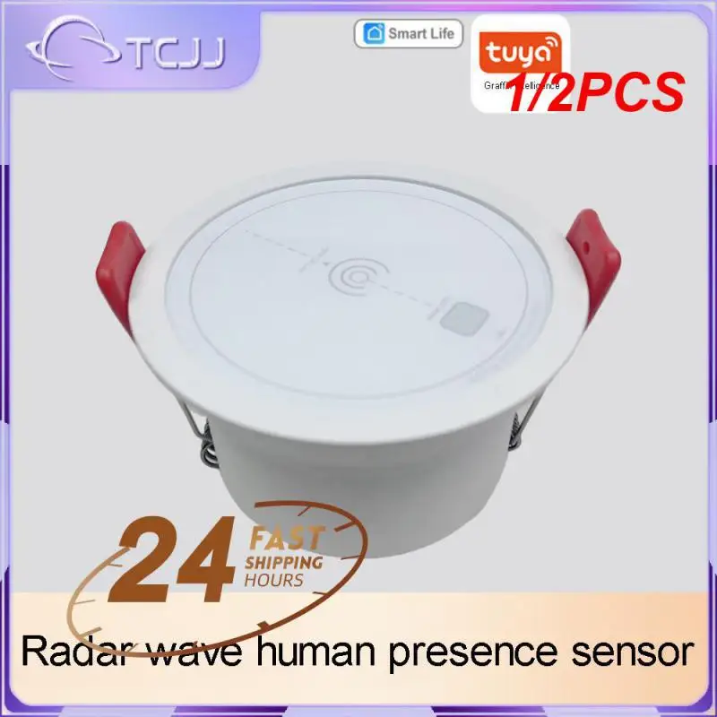 

1/2PCS Human Presence Sensor Energy-saving Sleek 24g Ultra-sensitive Zigbee Smart Security Doodle High-precision Detection