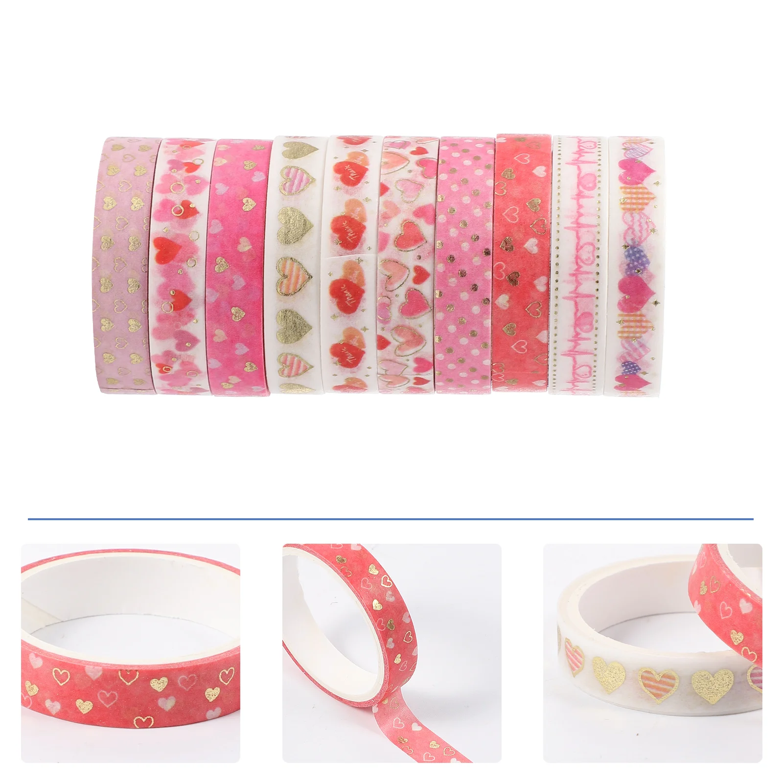 

10 Rolls Washi Masking Tape Decorative Assorted Tape Set for Scrapbook )
