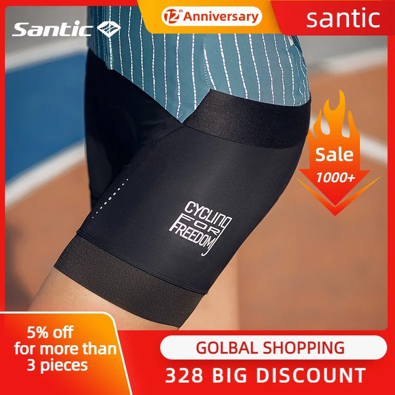 

Santic Women Cycling Shorts 4D Padded Shockproof Sweatpants MTB Bike Short Pants Cycling Clothing Shorts Feminino Asian Size