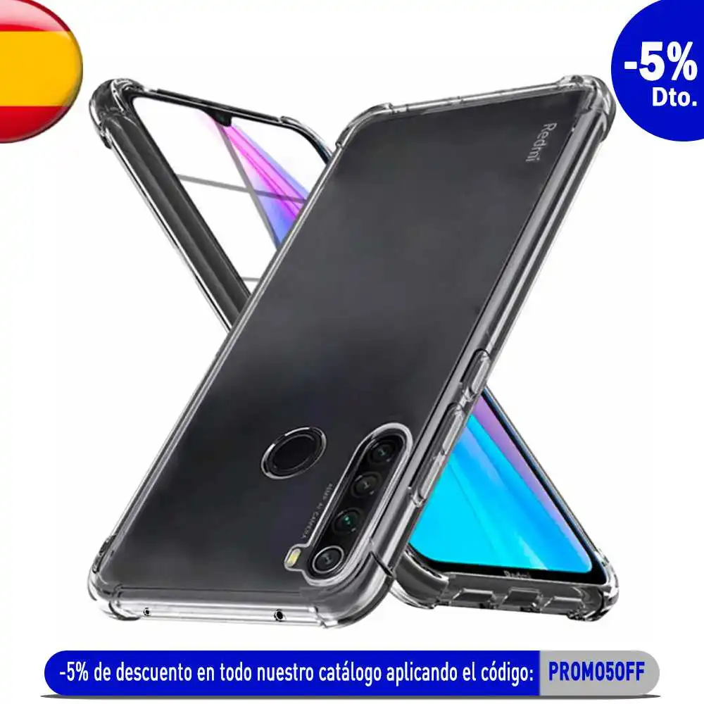 Прозрачный чехол из ТПУ для Xiaomi Redmi Note 8T противоударный усиленные края