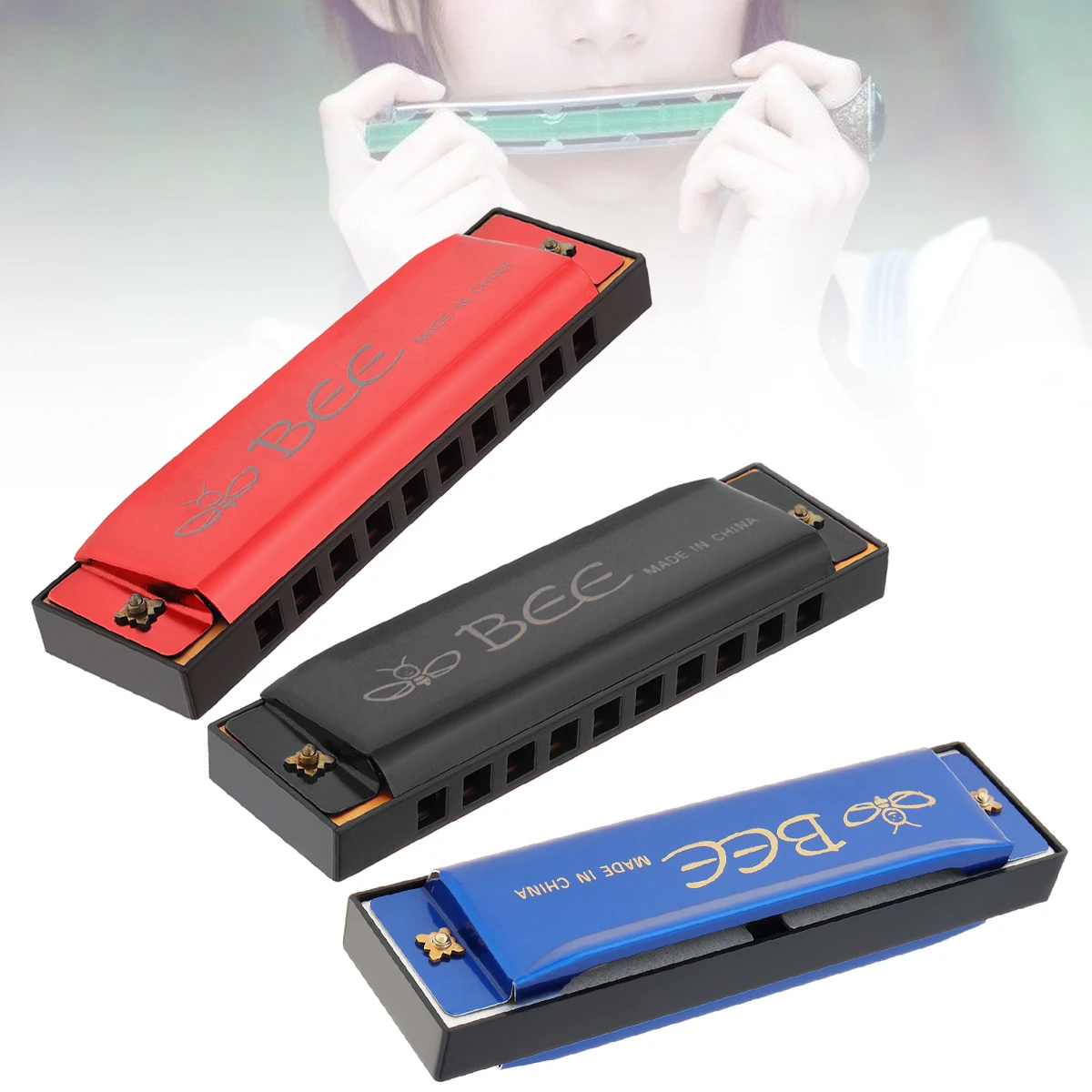 

10 Holes 20 Tone Blues Harmonica KeyC Mouth Organ for Children & Beginner