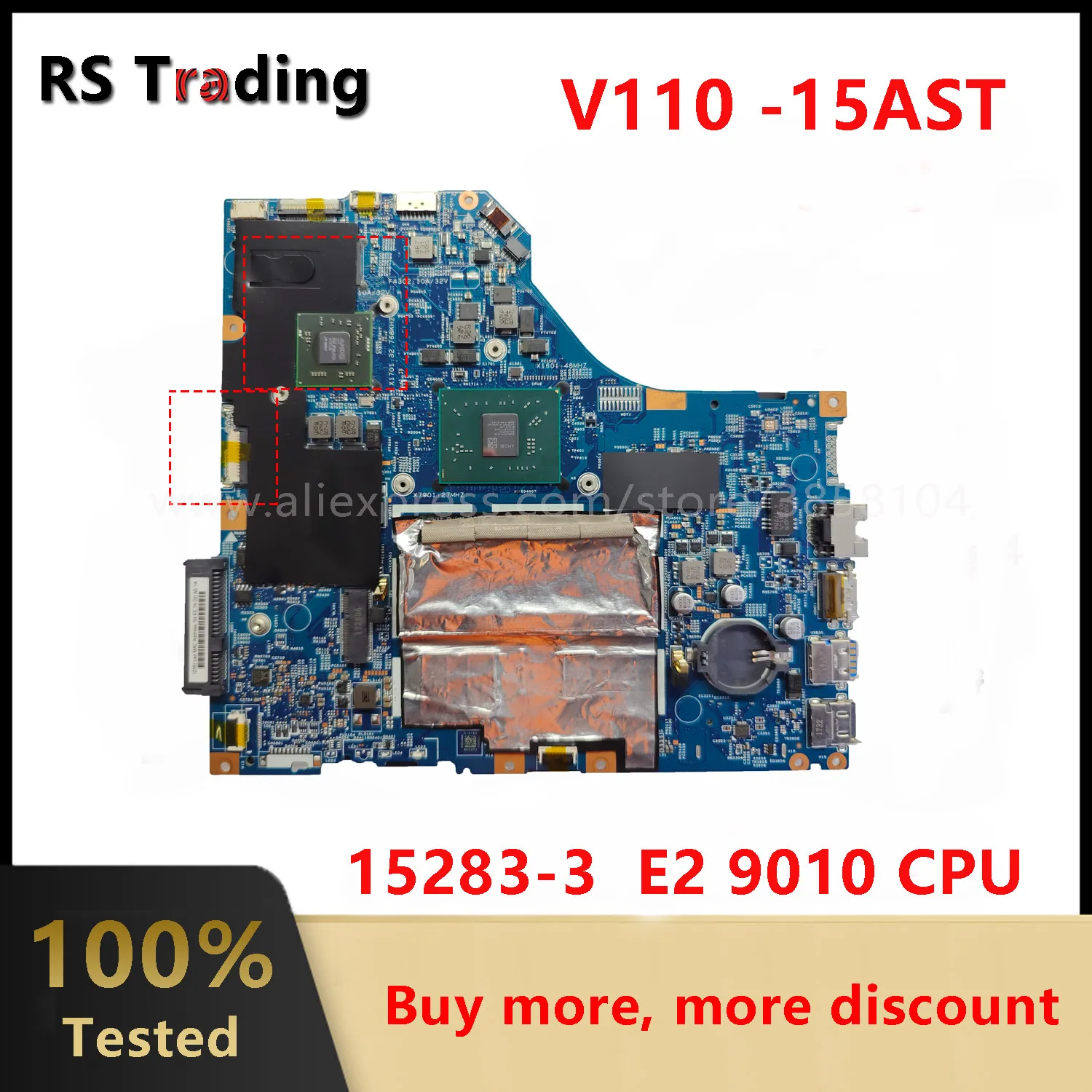

Материнская плата для ноутбука Lenovo V110 -15AST LV1145_ASR_MB_PCR 15283-3 с процессором AMD E2 9010 AMD RAM:4G 5B20N11784