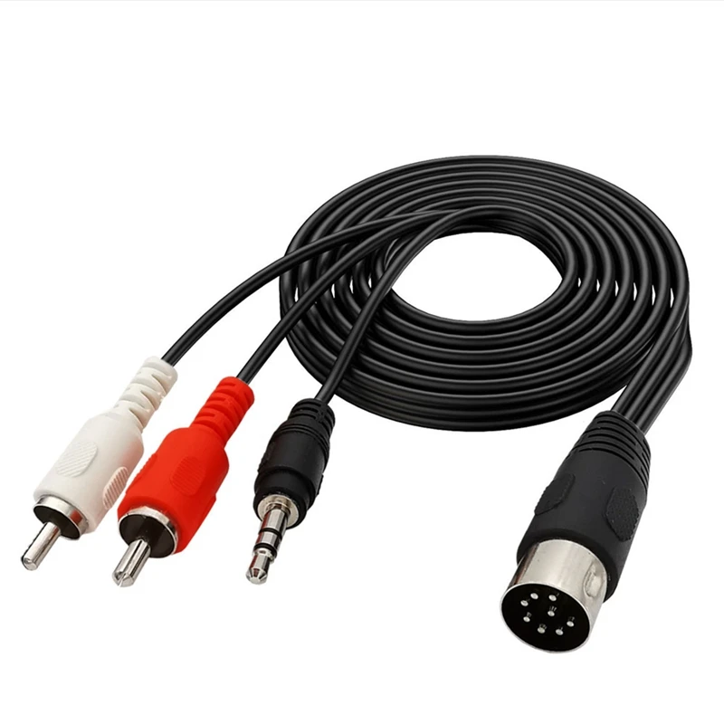 НОВЫЙ DIN 8-контактный штекер DIN 8P к DC3,5 мм + 2RCA штекерный женский кабель Lotus для аудиооборудования, плеер, усилитель, приемник, оборудование (art.: 3920ccfa4d16d) - 3920ccfa4d16d