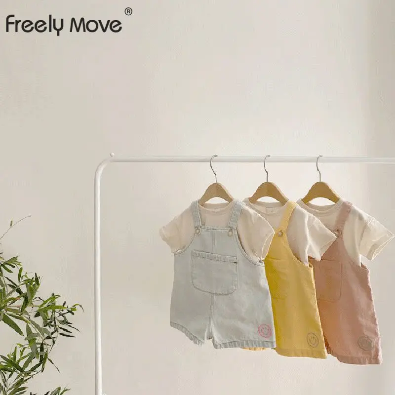 

Spring Summer New Baby Clothes Solid Pocket Toddler Overalls Suspend Infant Romper Girls Boys Outfits Kids ChildrenC01