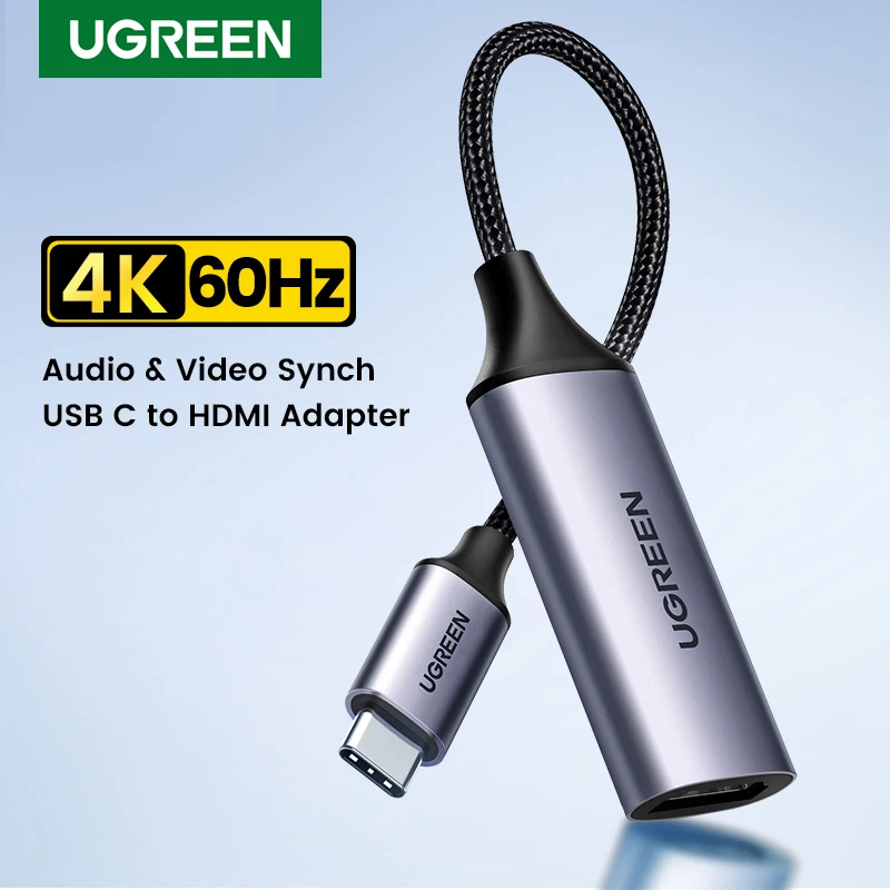 Кабель UGREEN с разъемами USB Type-C и HDMI, переходник 4K для ТВ, DAC, USB C, HDMI для ПК, Xiaomi, MacBook Pro, Air, iPadPro, Samsung, Galaxy, HDMI кабель