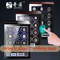 watch winder box for automatic watches quite japanese motor fingerprint to unlock high quality rotate 12 slot watch led