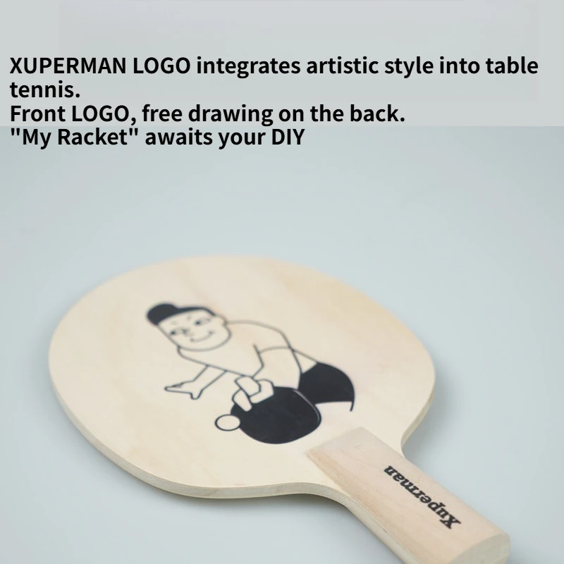 Фото Xuperman Custom DIY Art Table Tennis Racket Blade Paulownia Wood One-Piece No Layering Pattern/LOGO Edition Lightweight For Gift №2