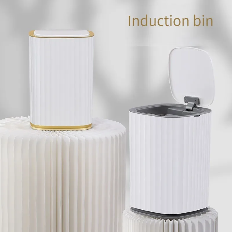

Умная мусорная корзина ECHOME, индукционный инструмент для чистки, бесшумная кухонная корзина большой емкости, водонепроницаемая, роскошная к...