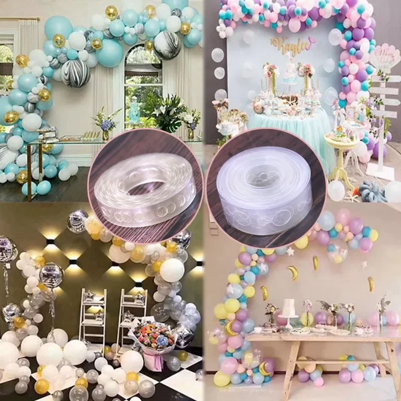 

5M Balloon Accessories Balloon Chain PVC Rubber Ribbon Dot Wedding Birthday Party Background Decoration Balloon Chain Arch